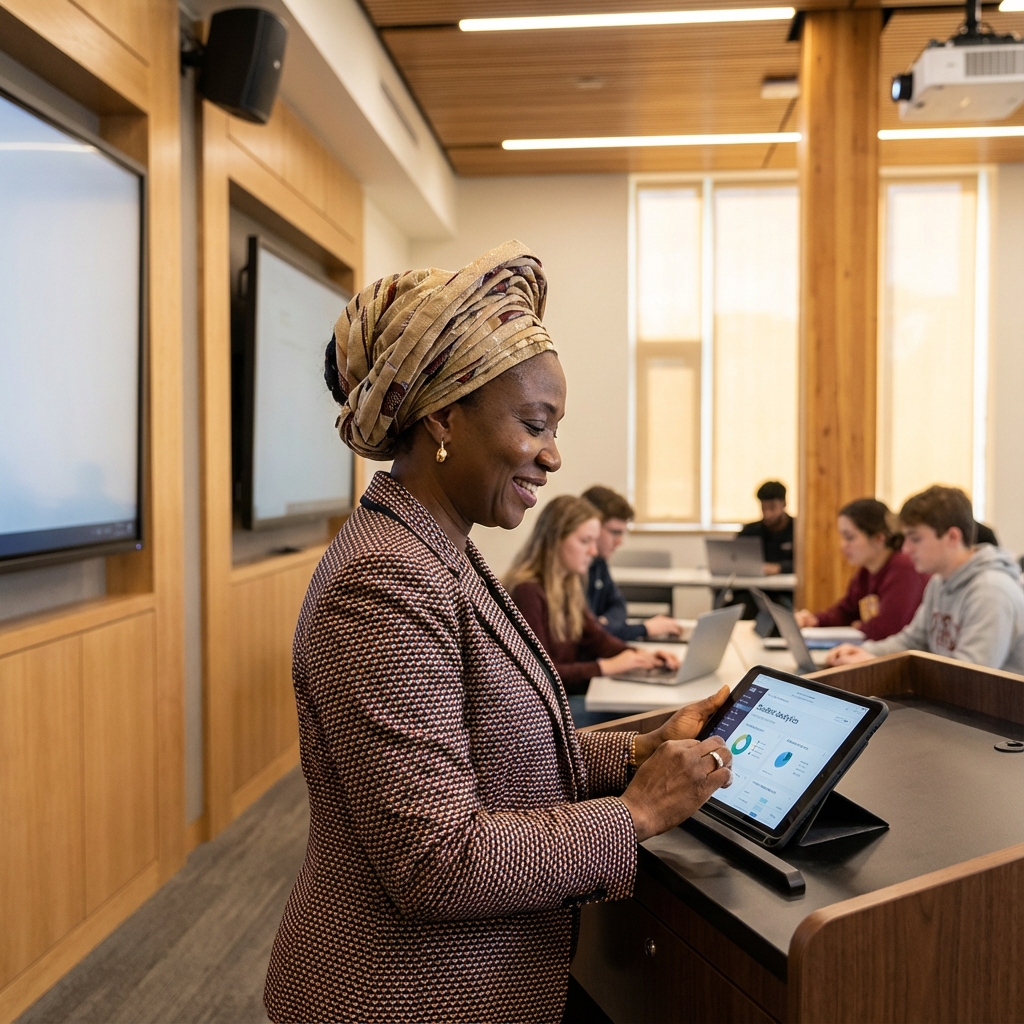 Teacher monitoring student progress